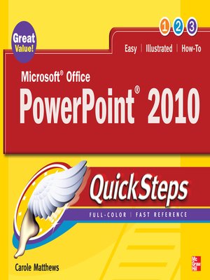 cover image of Microsoft Office PowerPoint 2010 QuickSteps